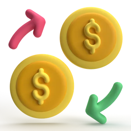 Money Exchange  3D Icon