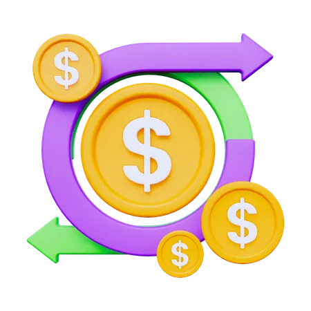 Money Exchange  3D Icon