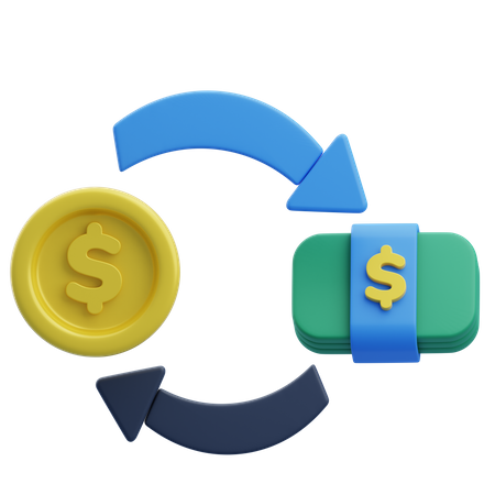 Money Exchange  3D Icon