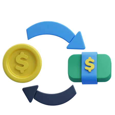 Money Exchange  3D Icon