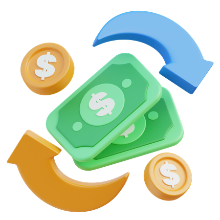 Money Exchange  3D Icon