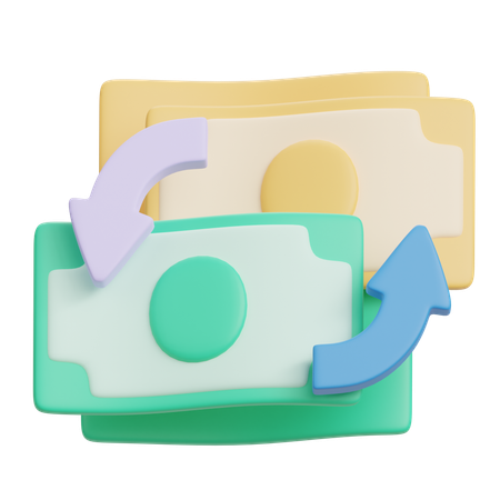Money Exchange  3D Icon