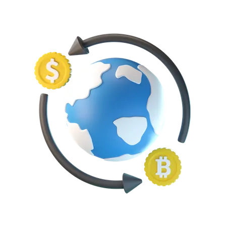 Money Exchange  3D Illustration