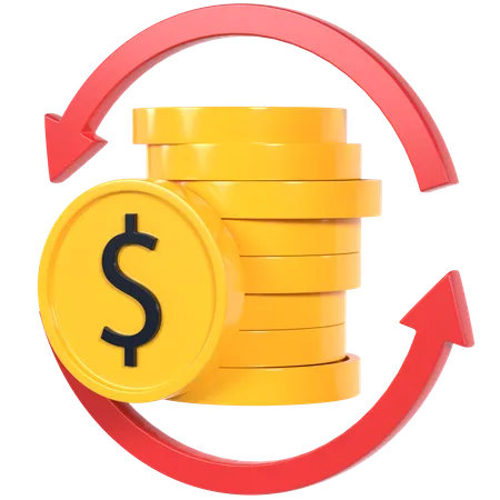 Money Exchange  3D Illustration