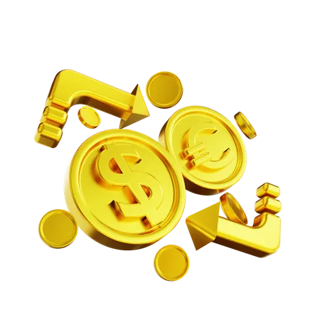 Money Exchange  3D Illustration