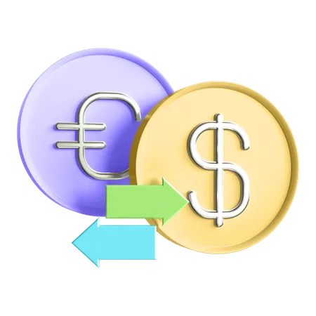 Money Exchange  3D Illustration