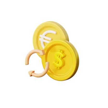 Money Exchange  3D Illustration