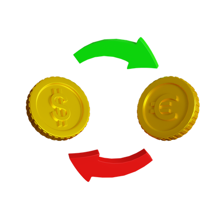 Money Exchange  3D Illustration