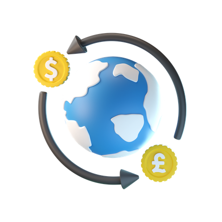 Money Exchange  3D Illustration