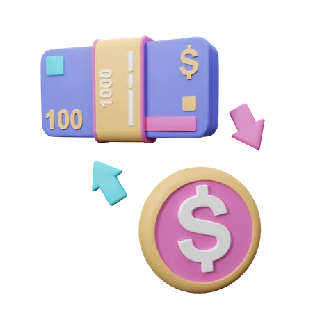 Money exchange 3D Icon