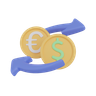 3d money exchange logo