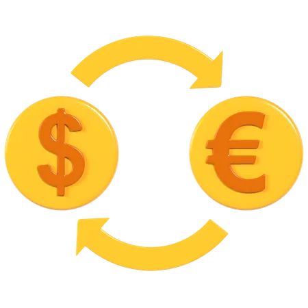 Money exchange  3D Illustration