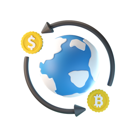 Money Exchange 3D Illustration