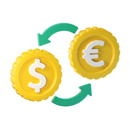 Money Exchange 3D Illustration