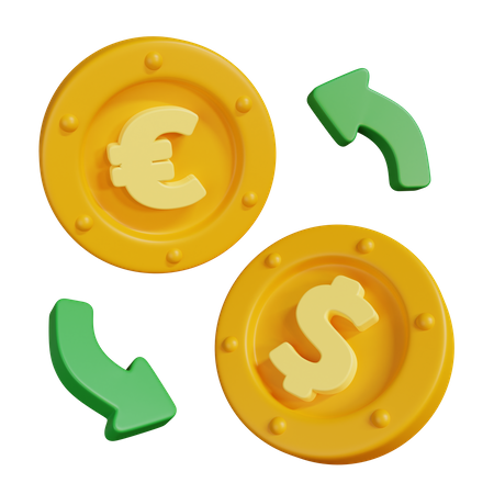 Money Exchange  3D Illustration