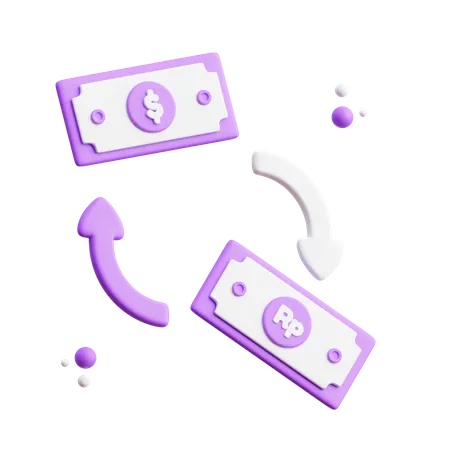 3 D Money Exchange Icon 3D Icon