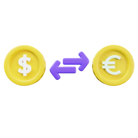 Money Exchange 3 D Icon 3D Icon