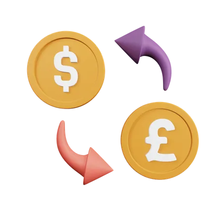 Money Exchanges  3D Illustration