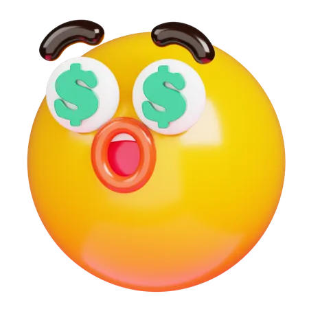 Money Eyes Emoji  3D Icon