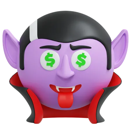 Money Eyes Vampire  3D Icon