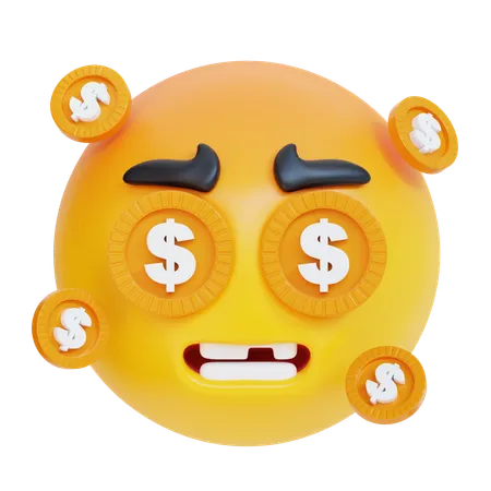 Money Face  3D Icon