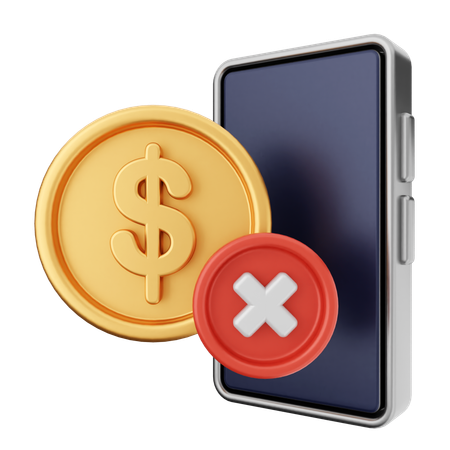 Money Failed  3D Icon