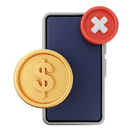 Money Failed  3D Icon