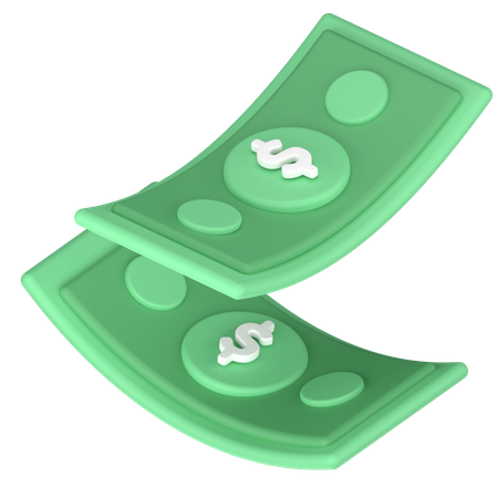 Money falling  3D Icon