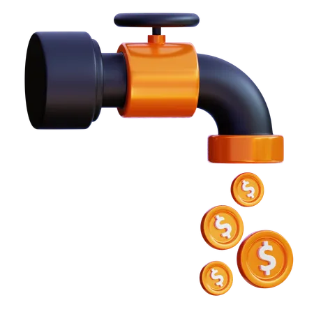 Money Faucet  3D Icon