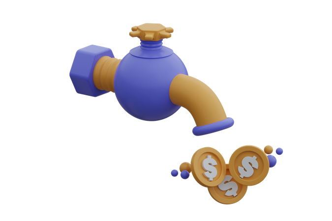 Money Faucet  3D Icon