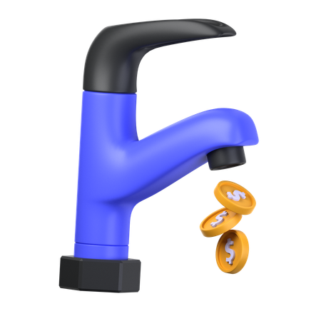 Money Faucet  3D Icon