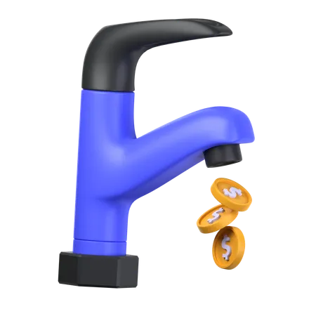 Money Faucet  3D Icon