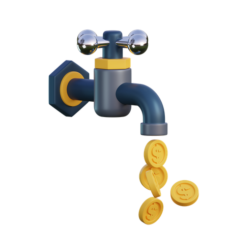 Money Faucet  3D Icon