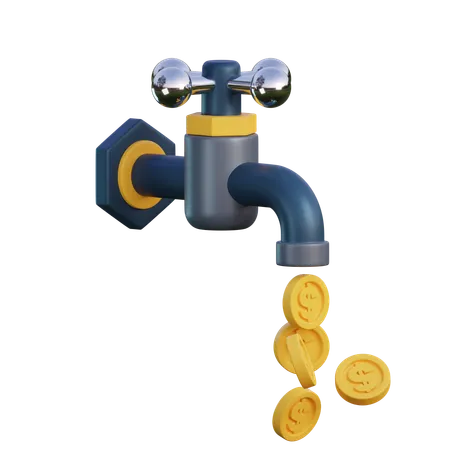 Money Faucet  3D Icon