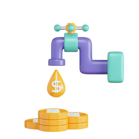 Money Faucet  3D Icon