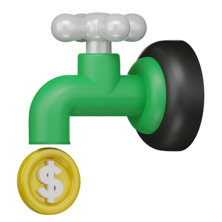 Money Faucet  3D Icon