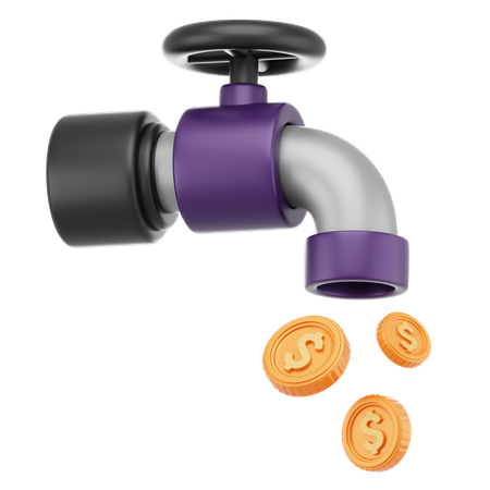 Money Faucet  3D Icon