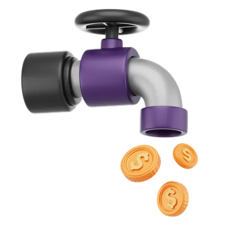 Money Faucet  3D Icon