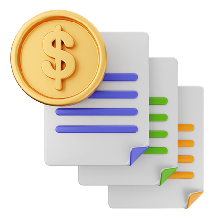 Money File  3D Icon