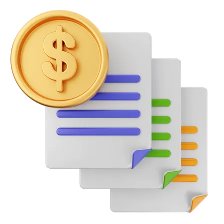 Money File  3D Icon