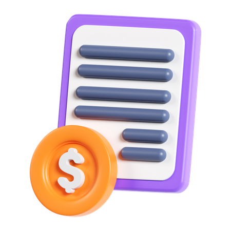Money File  3D Icon