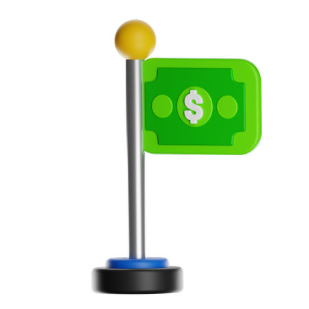 Money Flag  3D Icon