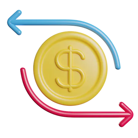 Money Flow Finance 3D Icon