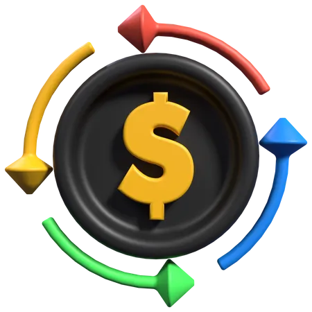 Money Flow  3D Icon