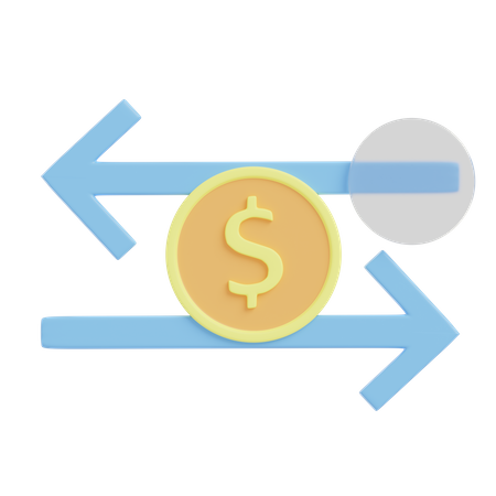 Money Flow  3D Illustration