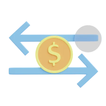 Money Flow  3D Illustration