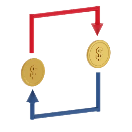 Money Flow 3D Icon