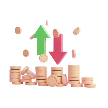 Money Fluctuation  3D Icon