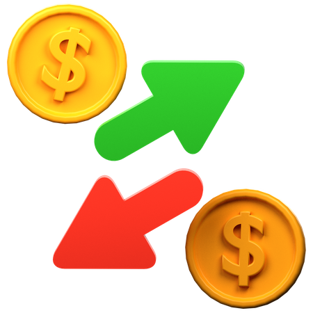 Money Fluctuation  3D Icon