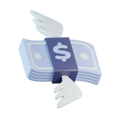 Money Fly  3D Icon